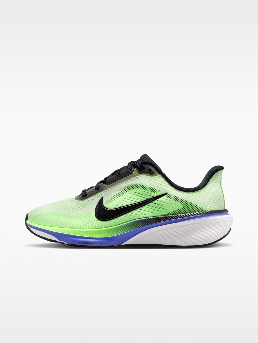 Nike Pegasus 42 Big Kids' Road Running Shoes Size 4Y Neon Green Blue
